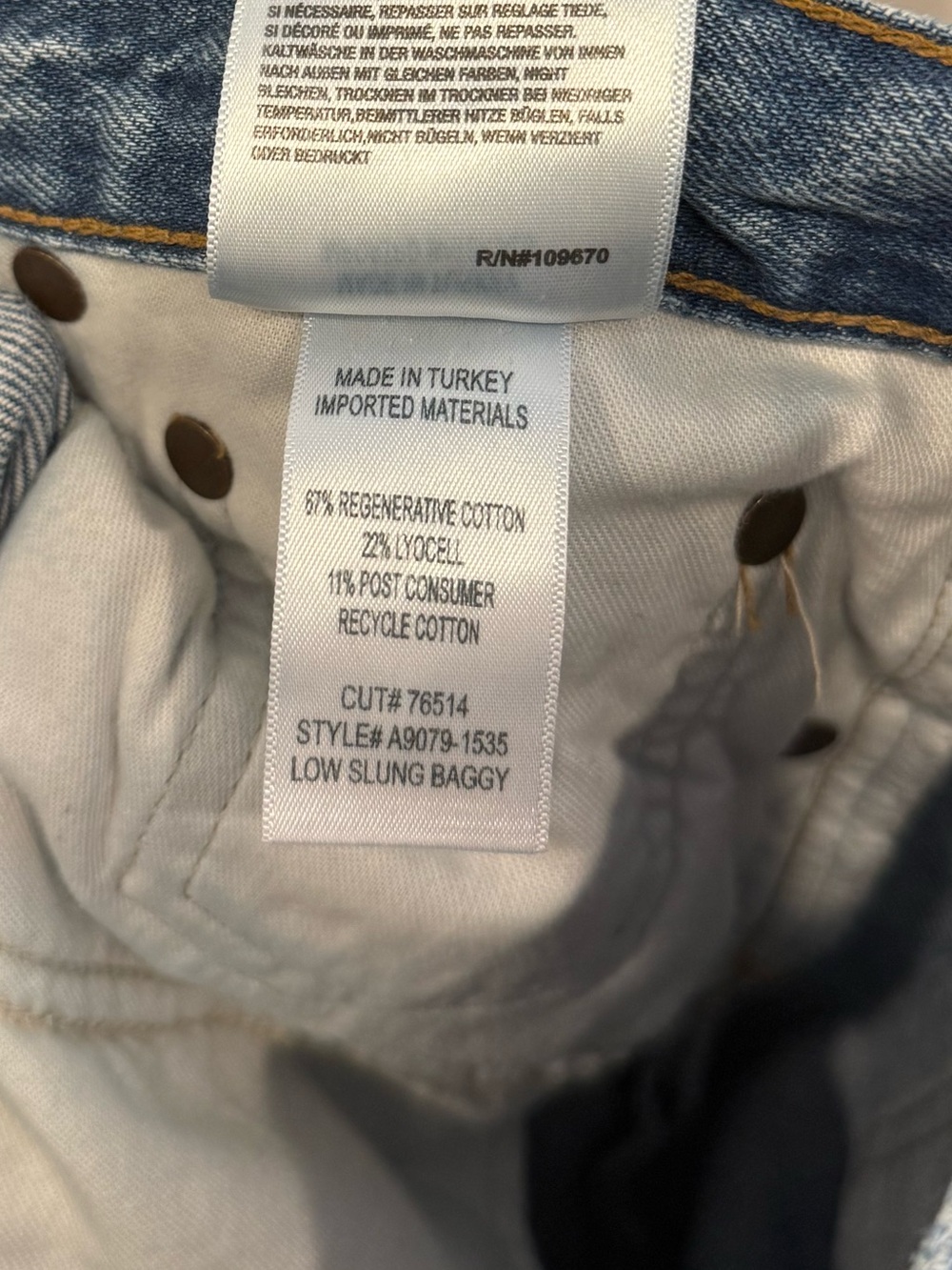 Agolde Light Wash Wide Leg Jeans - Picture 10 of 11